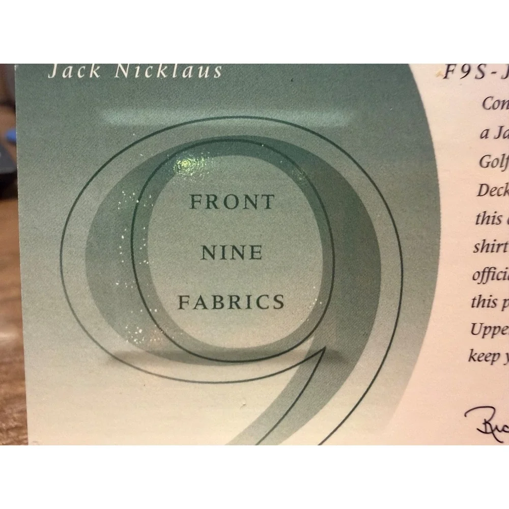 Upper Deck 2002 SP Game Used Front 9 Fabric Jack Nicklaus F9S-JN